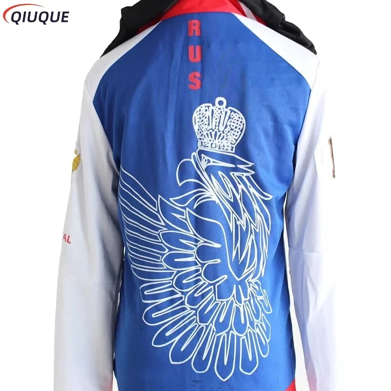 Yuri Plisetsky Cosplay Hot Anime YURI!!! on ICE Cosplay Costume Yuri Blue Jacket Coat Unisex Daily Sportswear Fake False 2 piece view 6