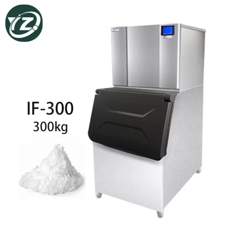 Fully Automatic Blue Light Disinfection Snowflake Ice Maker Machine  Hotel Kitchen Flake Ice Cubes Pump For Home Commercial