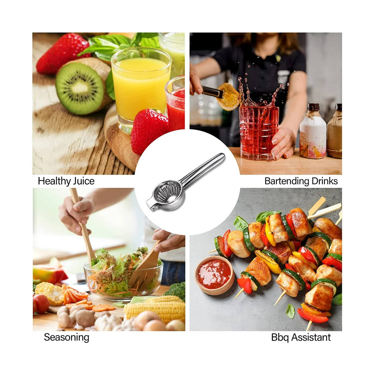 ステンレス鋼の追加の手動レモンスクイーザー,頑丈な金属ジューサー,絞り器