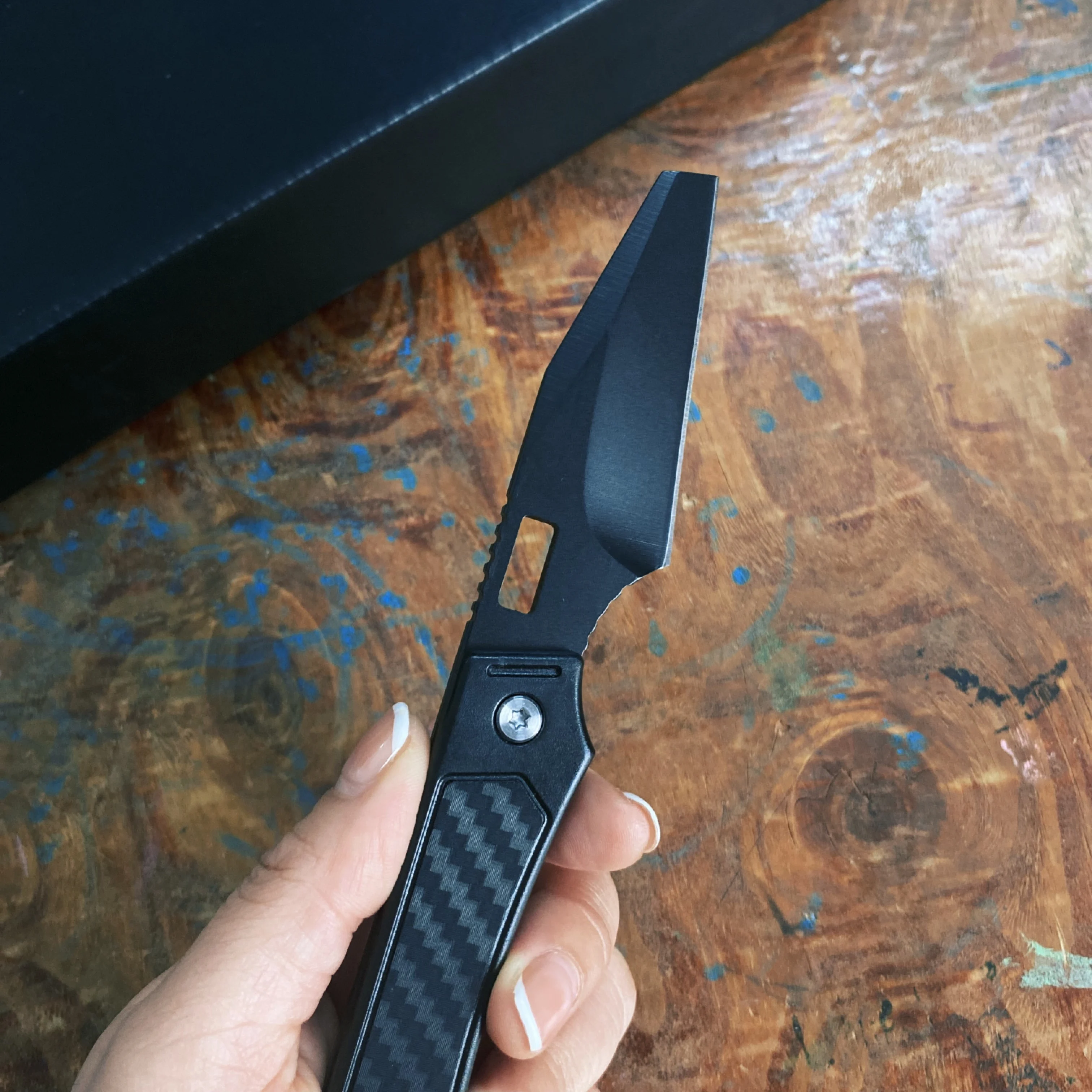 Cuchillo táctico plegable alta dureza para camping y supervivencia