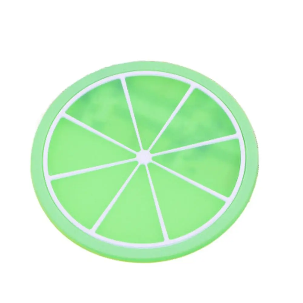 

Table Decorations Silicone Fruit Shape Cup Coaster Round Non -slip Cup Mat Anti -hot Cup Insulation Pad Office