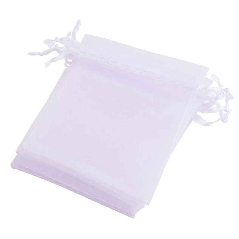 50PCS White Organza Bag Decorations 7 * 9cm 9*12CM