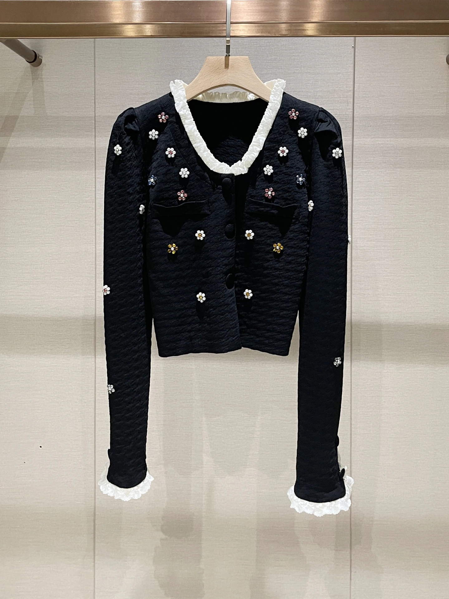 

Корейский женский вязаный кардиган с длинными рукавами, с вышивкой, повседневный, комфортный, весенняя новинка