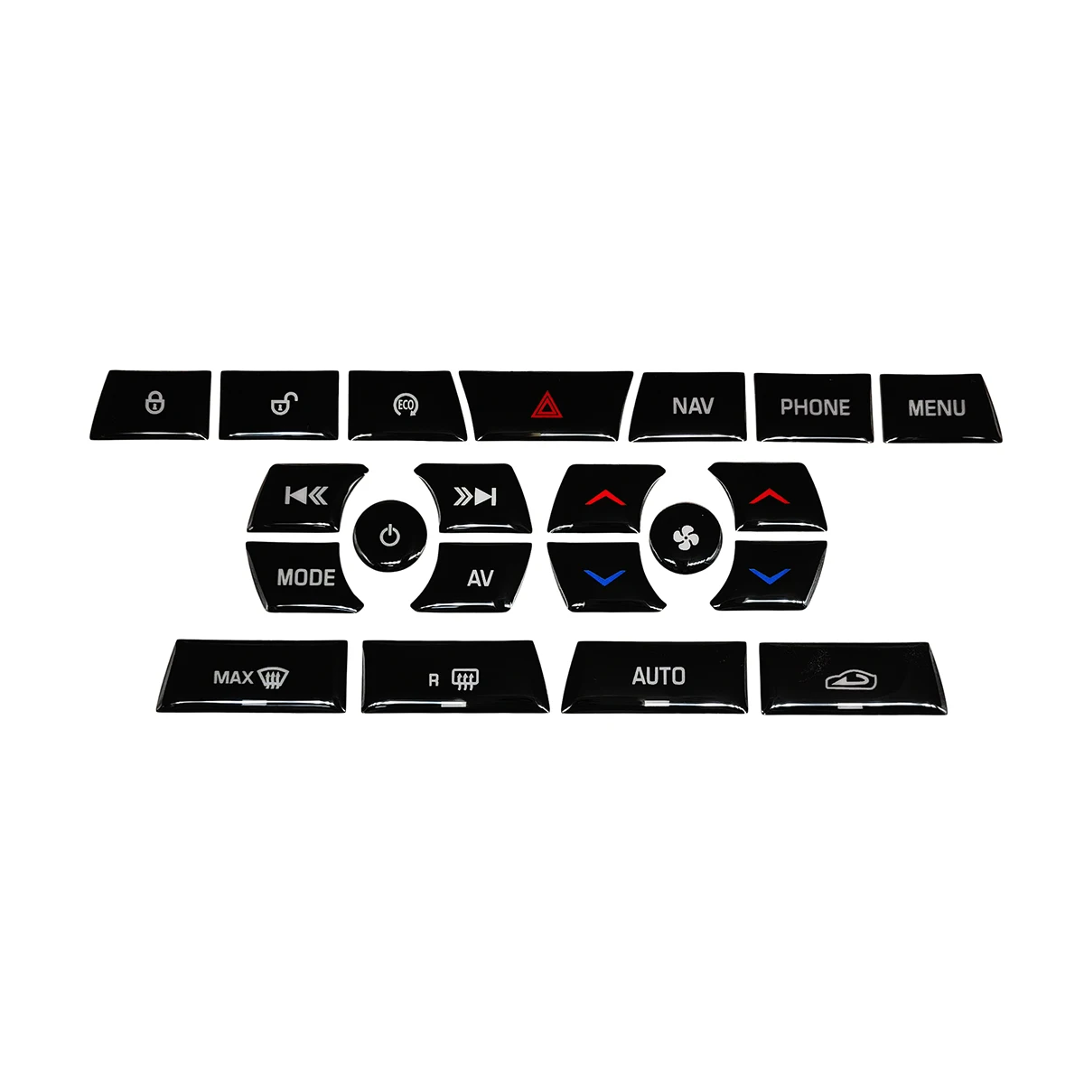 Voor Jaguar Xf Knoopstickers Zwarte Hoezen 2012 Tot 2015 Voor Jaguar X250 Auto-Accessoires Interieur Ac Versnelling Schakelaar Reparatie Stickers