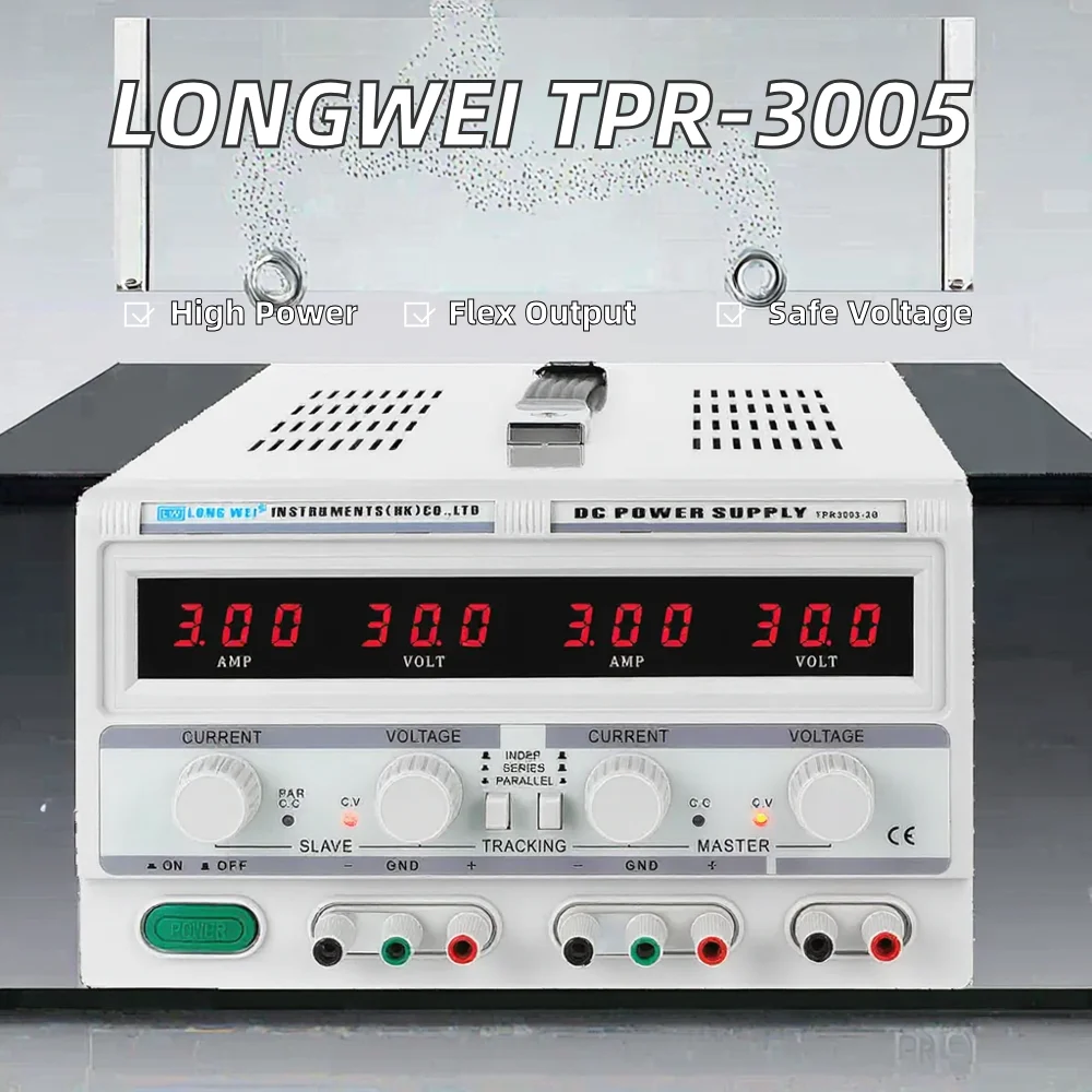 Longwei TPR-3005-2D Linear Dua - Dual Channel Linear Power Supply 30V 5A 评论和价格