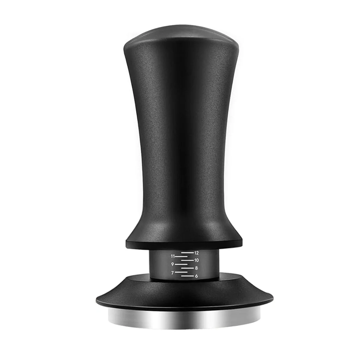 مجموعة ملحقات الإسبريسو مقاس 53 مم، سدادة معايرة محملة بنابض، أداة إبرة من الفولاذ المقاوم للصدأ ومجموعة قمع الجرعات