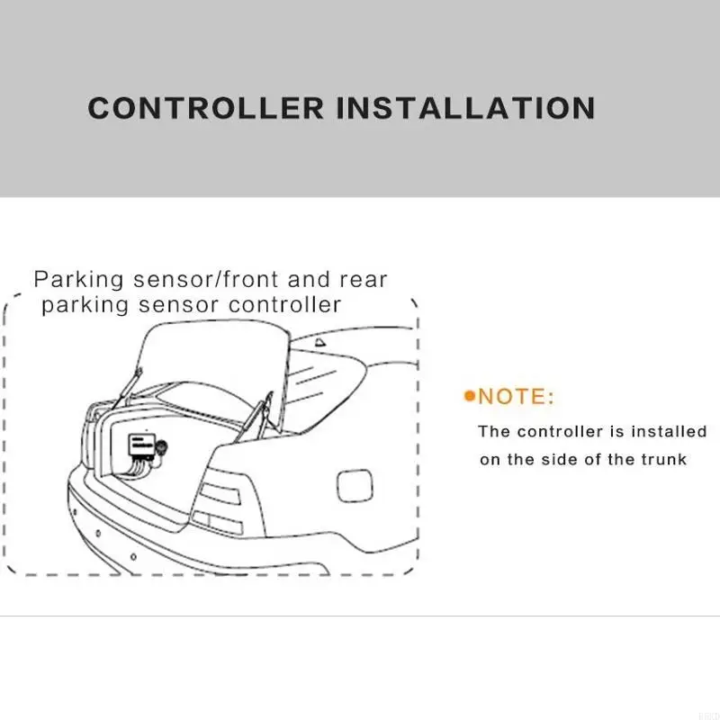 مستشعر وقوف السيارات الذكي B5xD 4 مسبار في الأمام والخلفية الكاميرا الصوتية الحقيقية صوتية لمسافة سم #3