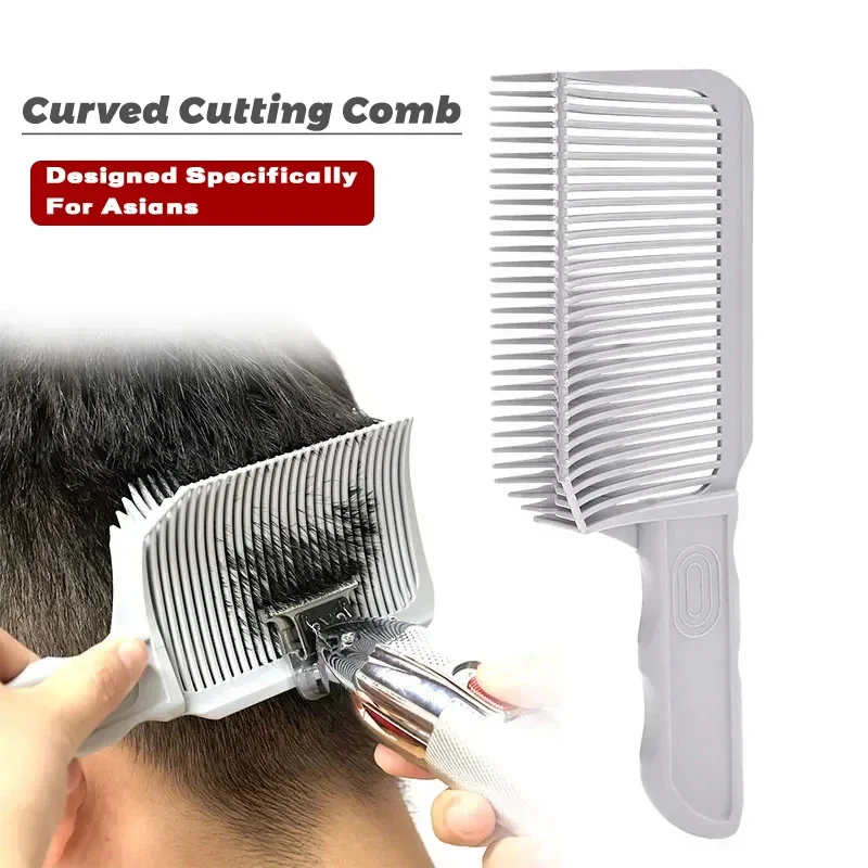 NEWEST Fading Comb Professional Barber Clipper Blending Flat Top Hair Cutting Comb For Men Heat Resistant Fade Brush Accessories