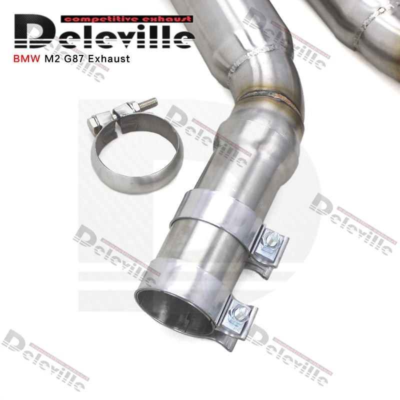 Yooking Equal Length Middle Pipes For BMW M2 G87 3.0T 2023+ Stainless Steel Exhaust Pipes Dual Resonator
