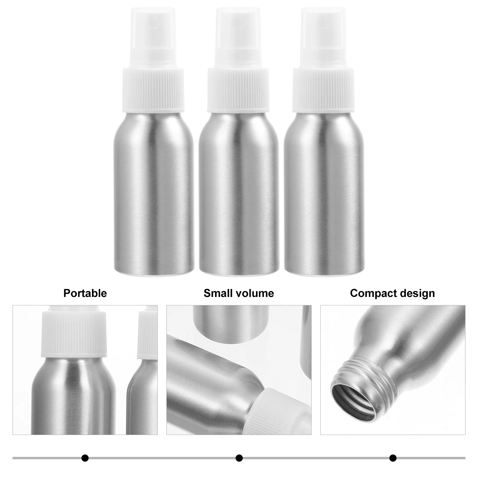 

3Pcs Aluminum Spray Bottle Compact for Cocktail Bitters Refillable Bar Supply Atomizer Bitters Sprayer
