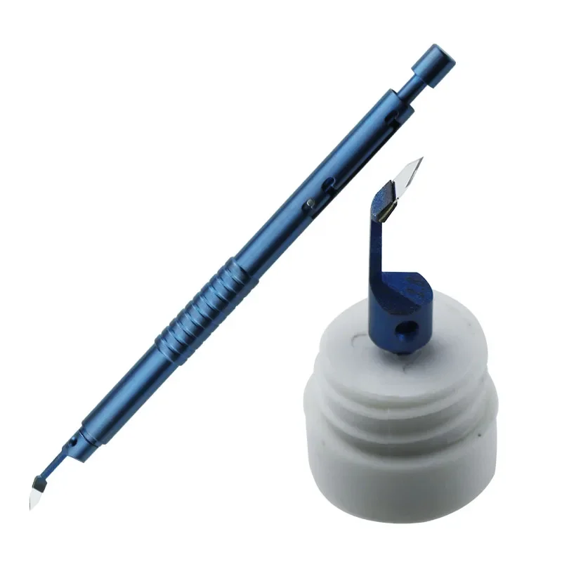 

Ручка для офтальмологической хирургии, титановое лезвие, локоть, двойной ланцет, сапфир, кератовые ножи, офтальмологический инструмент для глаз, 1 шт.