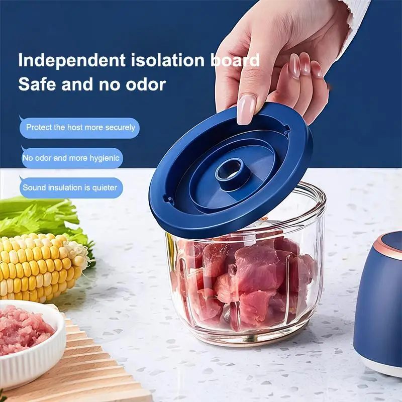 Usb Charging Electric Garlic Puree Machine Meat Grinder 260ml Onion Chopper Vanilla Vegetable Chili Grinder Kitchen Food Mixer