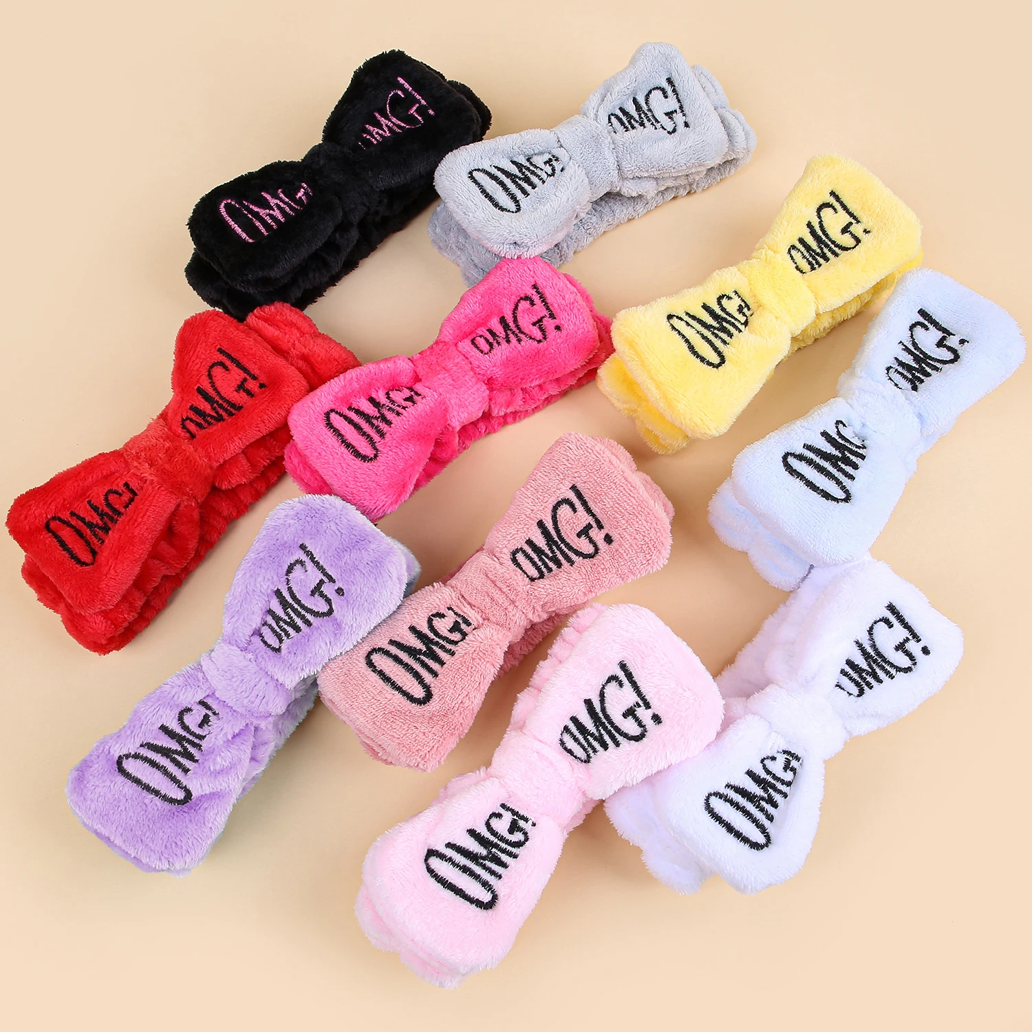 1/10PCS Women Headbands for SPA Makeup and Washing Face Love Hair Bows Headband Elastic Hairbands Headwear for Girls Women