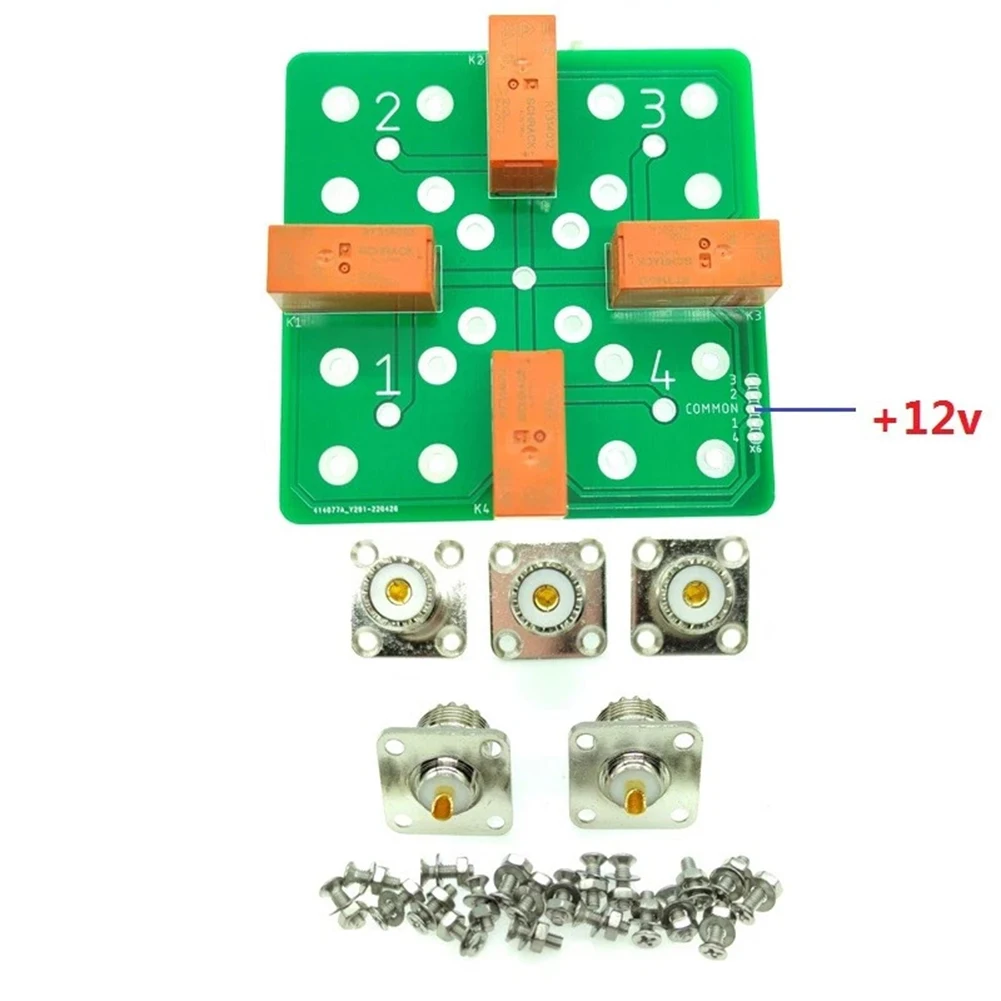 4:1 Coaxial Remote Switch With Controller SO-239 1.5kW CW RTTY 3000W PEP For Ham Radio HF Transceiver Testing Equipment