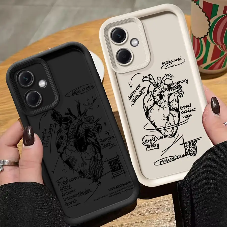 Etui na Redmi Note 10 11 12 Pro 11s 13 14 Pro Plus 12s Miękka obudowa z wzorem kreskówkowego serca