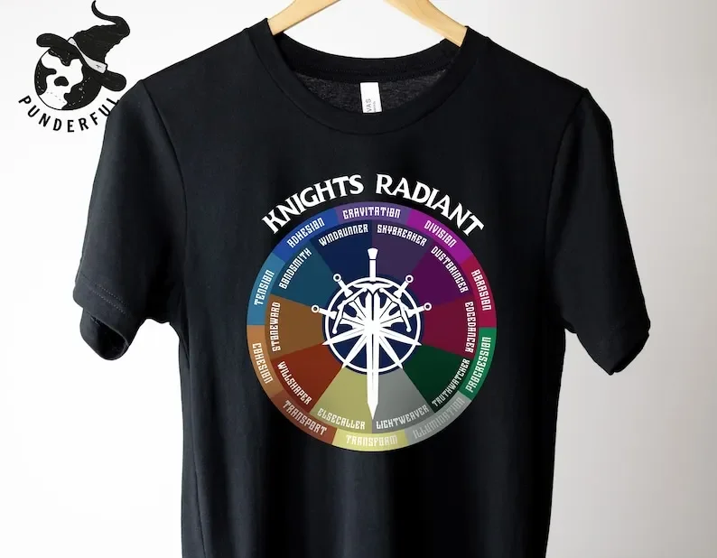 

The Knights Radiant T Shirt Fan Made Ten Orders of Cosmere Way Kings Bookish for Stormlight Archive Lovers