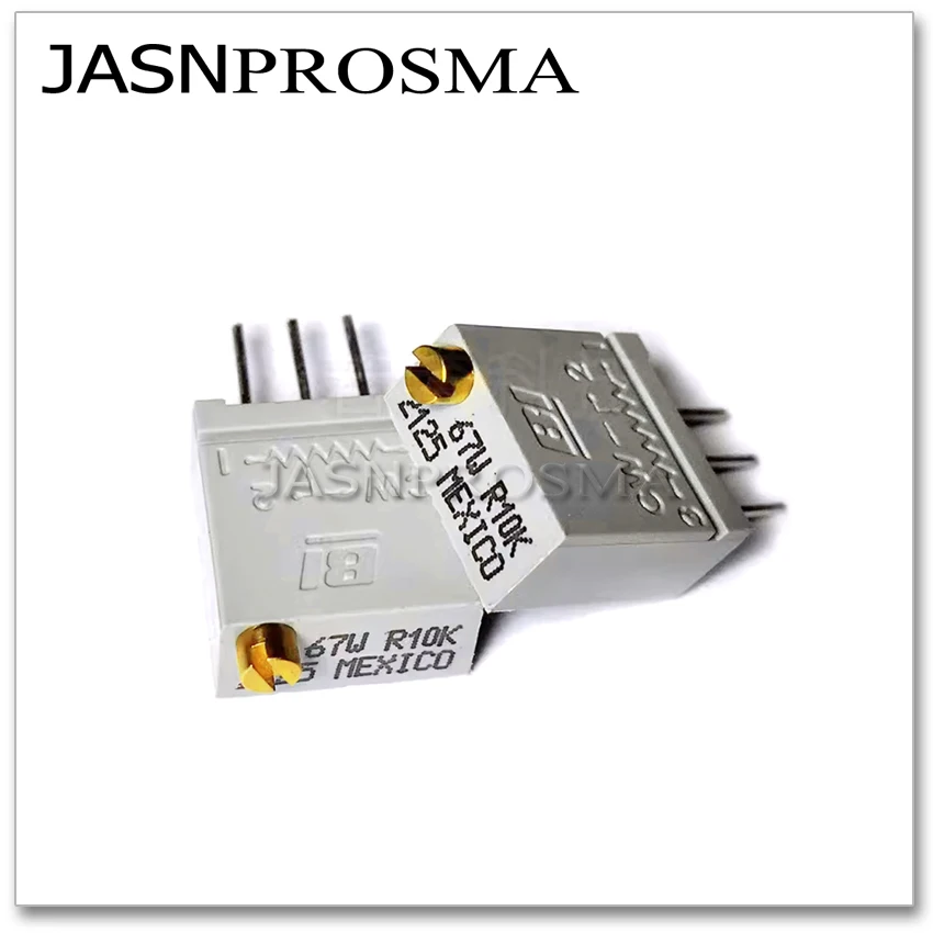 Jasnprosma bi 67wr 3296w 50pcs 10k 20k 50k 67wr10klf 67wr20klf 67wr50klf ohm original Trimpot Trimmer Widerstand Potentiometer