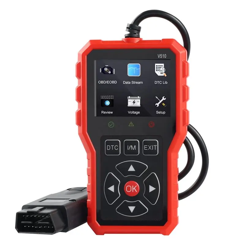 V510 Automotive Diagnostic Tool OBD2 Compatible Car Fault Analyzer Engine Fault Reading Functionality