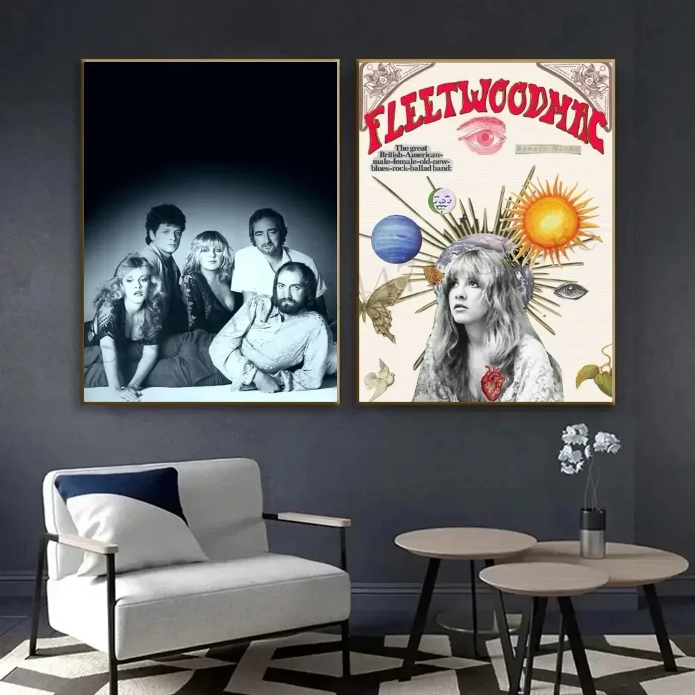قماش اللوحة المشارك الفن F-Fleetwood ماك مقهى بار غرفة جدار ديكور ديكور المنزل الجمالية #4