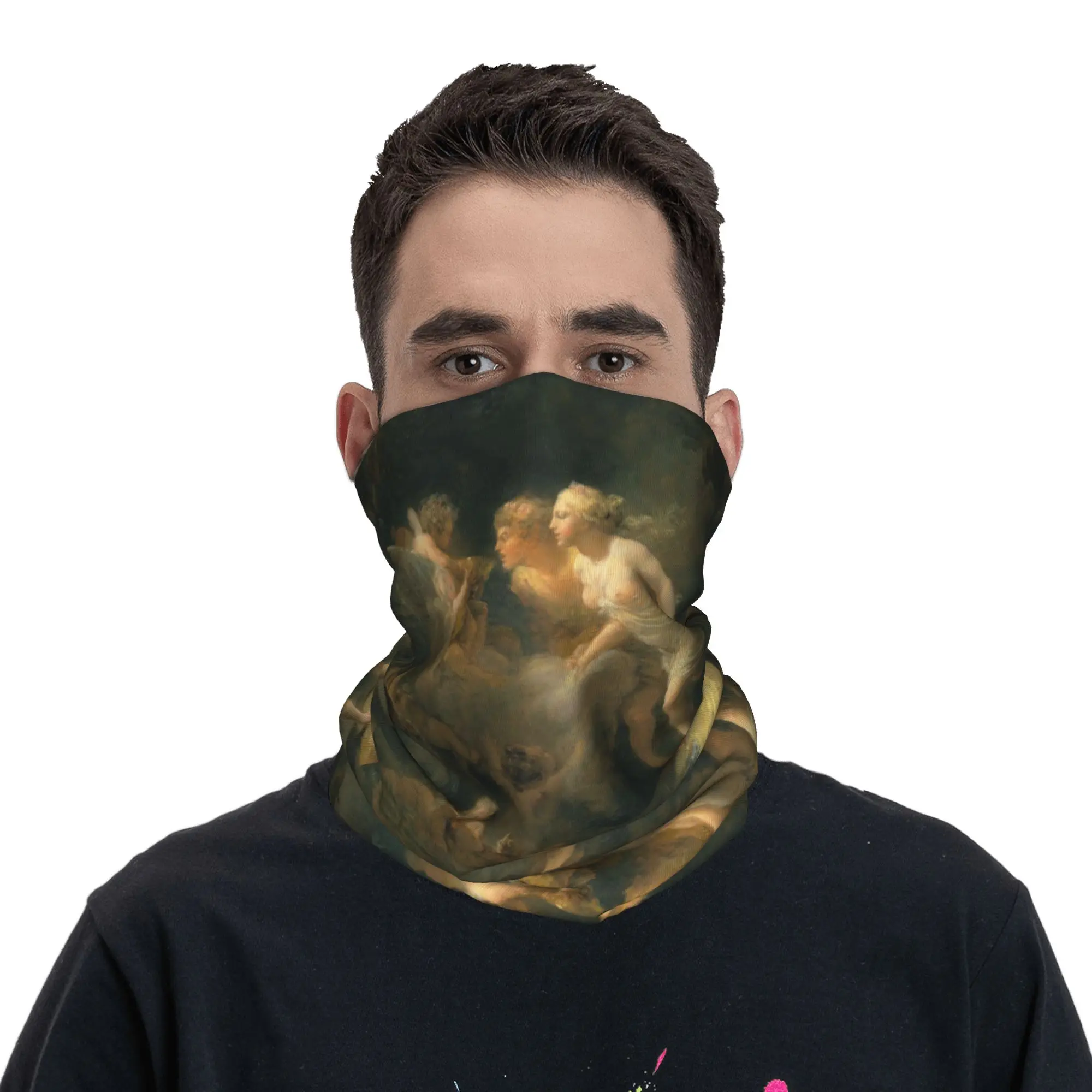 

Европейская бандана с изображением произведений искусства Жана-Оноре Фрагонара, маска-шарф с принтом, маска для лица, для походов, рыбалки, для мужчин и женщин, зимняя.