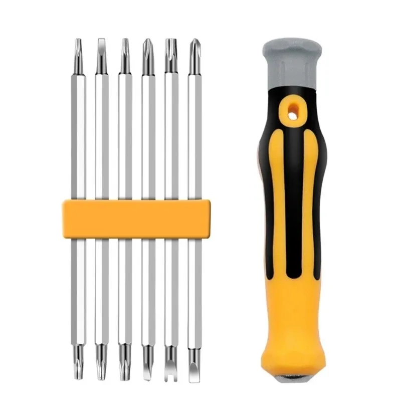 7pcs Security Tamper /Proof Screwdriver Bit Set Chrome Vanadium Steel Hex /Torx Star Triangle U-Type Bits For Home Improvement