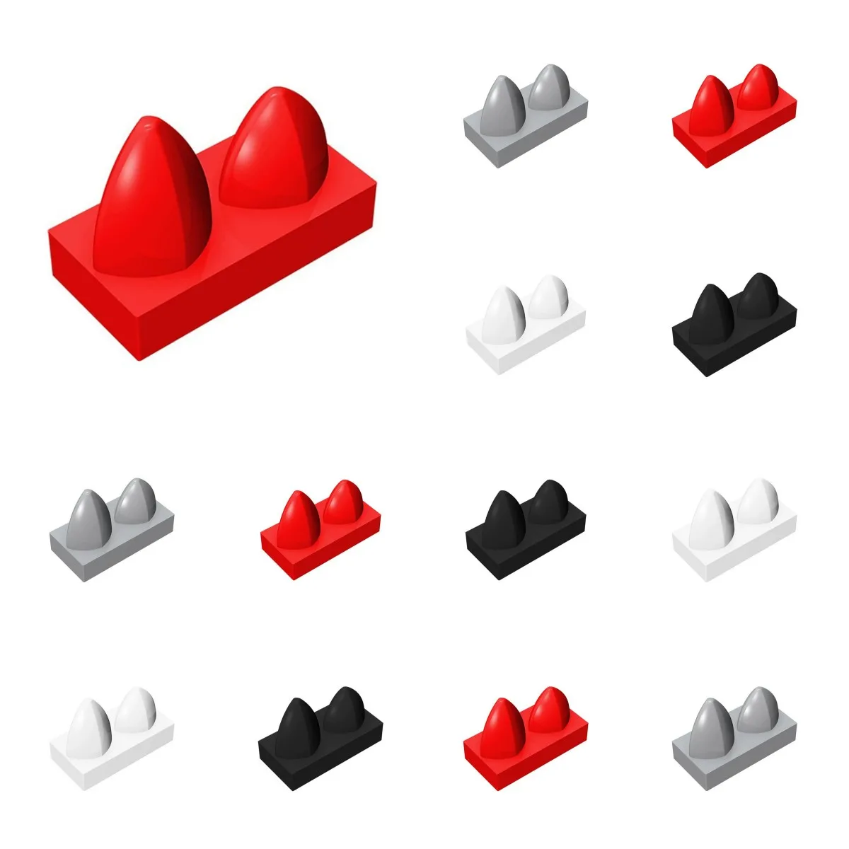 

50pcs MOC Compatible Assembles Particles 15209 2x1 for Building Blocks Parts Enlighten Bricks Educational Parts Toys