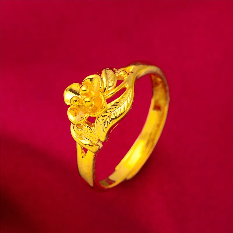 ANIID Äthiopien Dubai Blume Gold Farbe Arabische Ringe Resizable Für Frauen Hochzeit Schmuck Afrikanische Party Geschenk Nigerianischen Schmuck – Detail 10