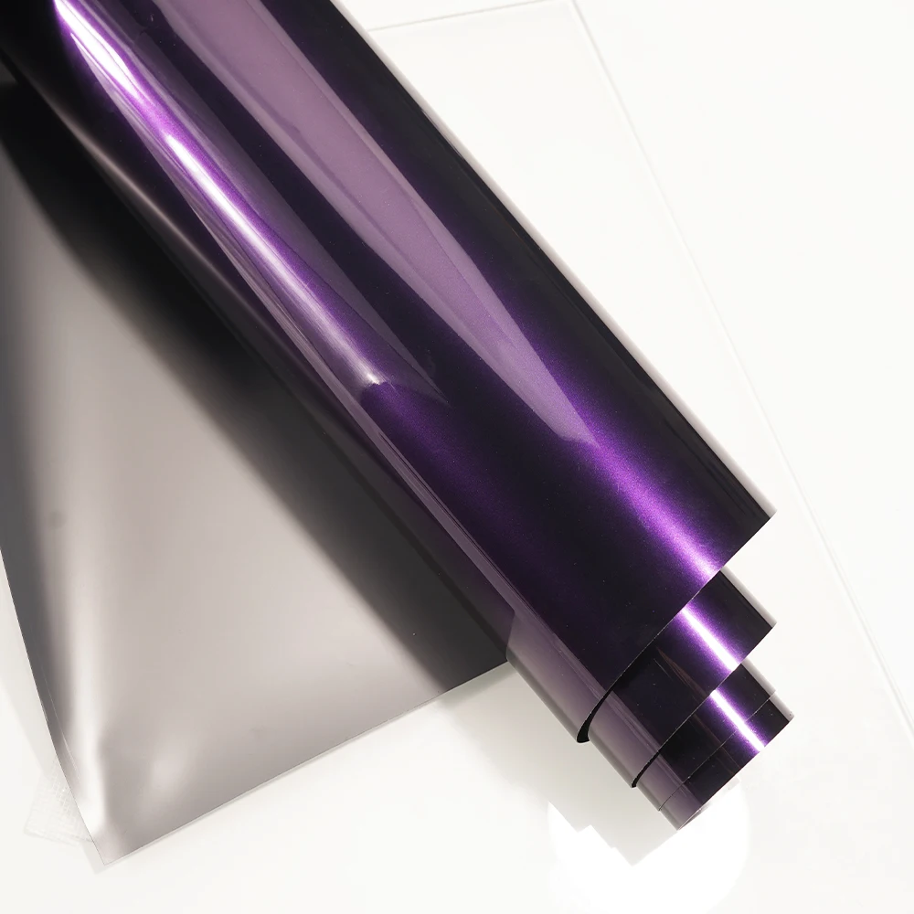 152/100CM PET Midnight Purple Car Wrap Vinyl Film for Auto Body Hood/Fender/Bumper Motorcycle Modification Wrapping Accessories view 2