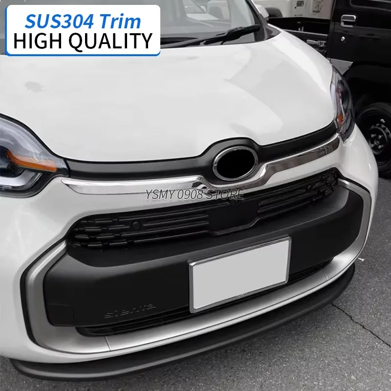 1PCS High Quality Stainless Steel Front Emblem Cover Trim for Toyota Sienta 10 2023 Car Chrome Styling Exterior Accessories