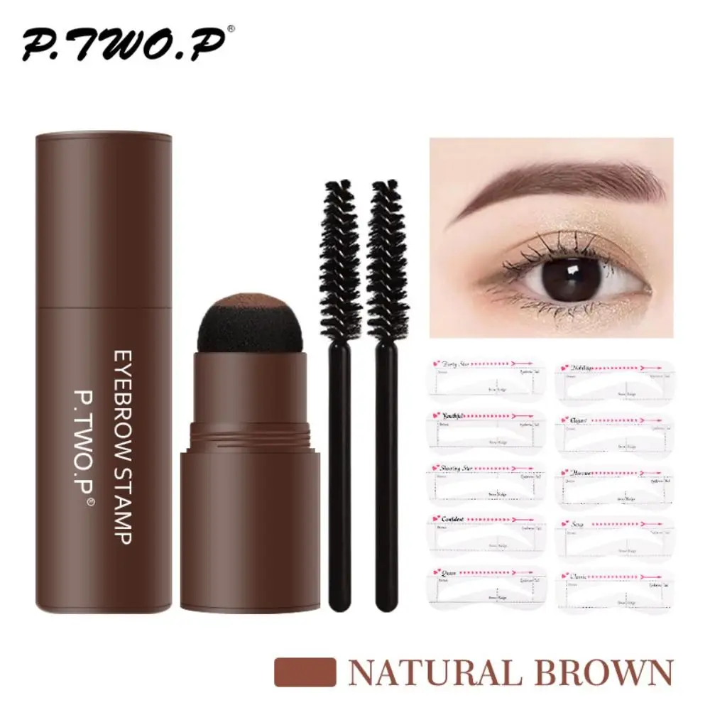 New Waterproof Eyebrow Pen Brushes One Step Shaping Makeup Set Eyebrow Stamp Brow Stamp Shaping Kit