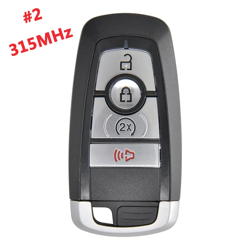 AK018114 315/434.26MHz Aftermarket For Ford 15K601 Smart Remote Key Auto Start 4 Button 49 Chip HITAG PRO With Uncut Blade