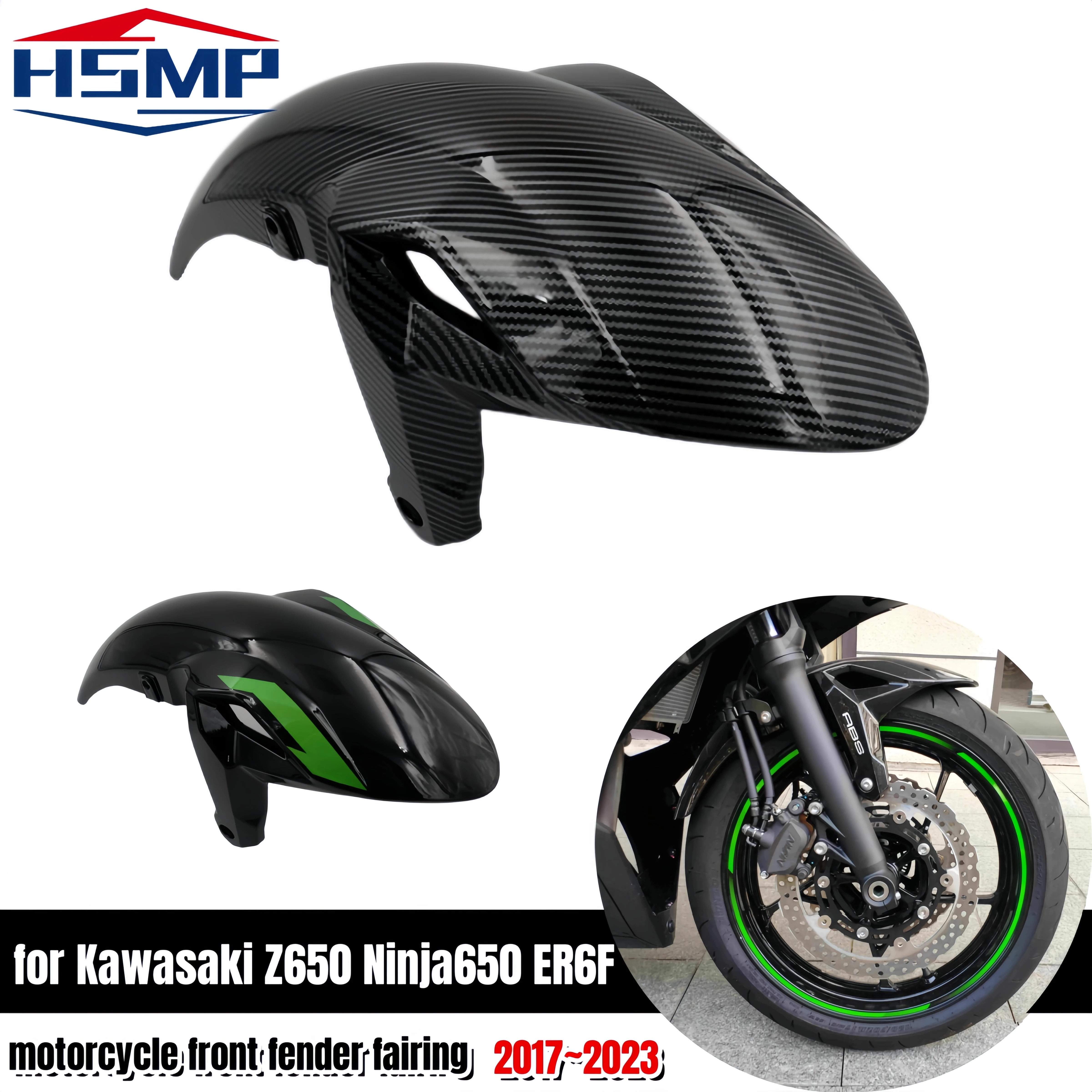 for Kawasaki Z650 Ninja650 ER6F 2017 2018 2019 2020 2021 2022 2023 motorcycle front fender fairing front tire splash guard