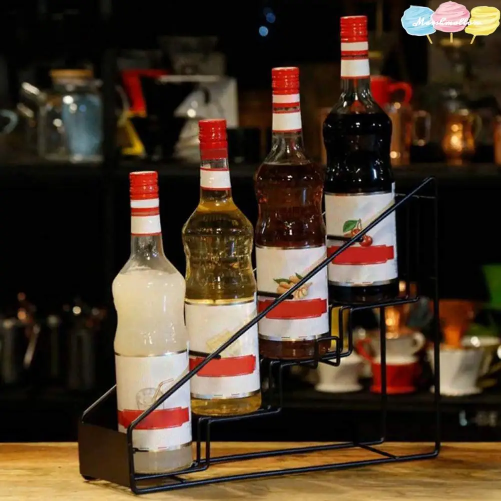 Kaffees irup Lager regal platzsparendes Kaffees irup Rack Organizer stilvolles trapezförmiges Design für Torani Monin Flaschen Kaffee