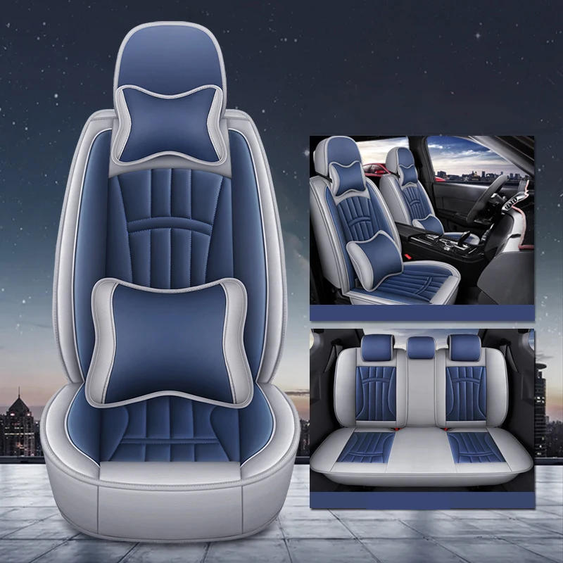 

Универсальные чехлы на автомобильные сиденья для Ford Explorer Fusion Ecosport Hyundai Tucson Kona IX35 HB20 i30 Auto Accesorios, кожаные водонепроницаемые