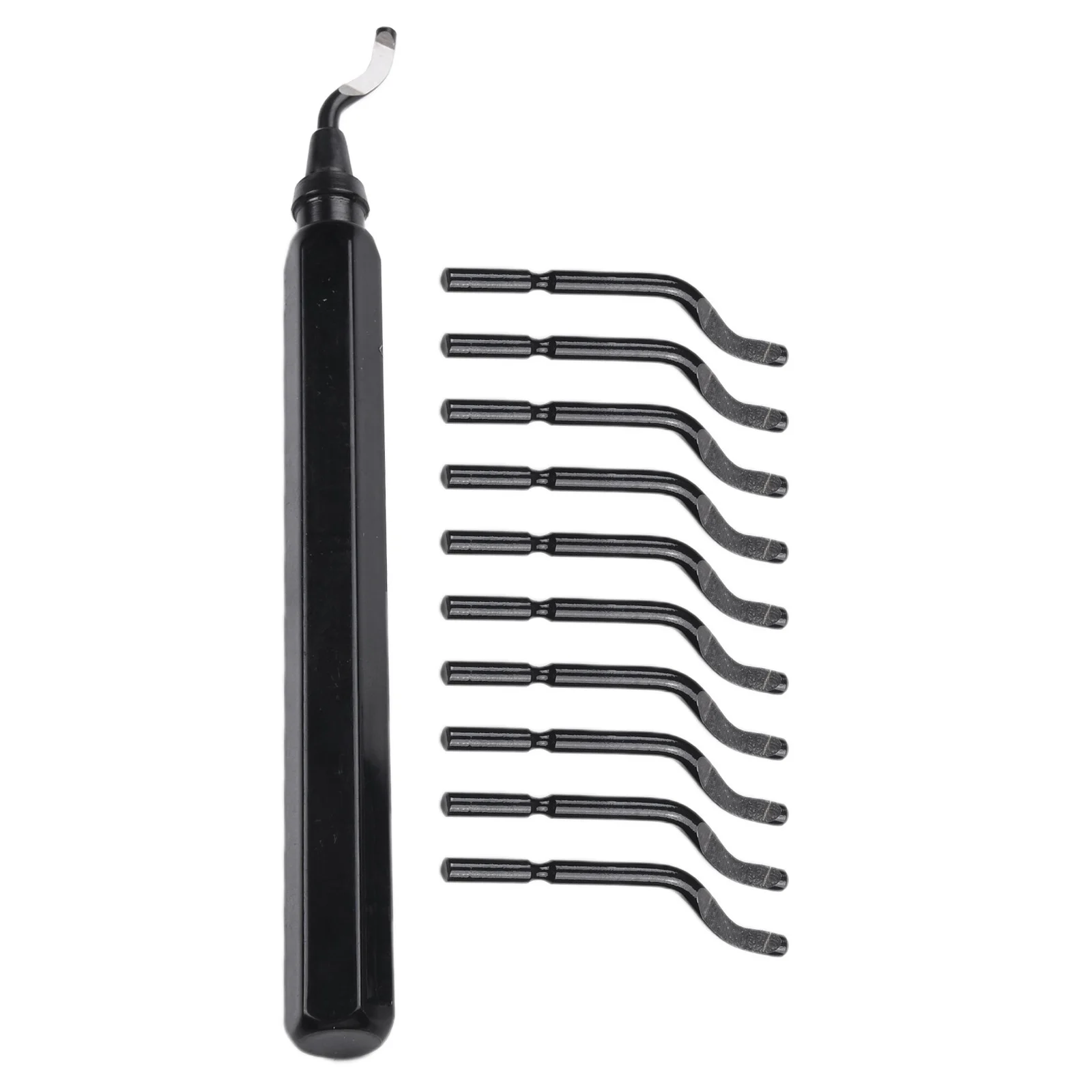 11pcs Metal Trimming Tool Kit Deburring Handle Quick Clamping Deburr Blade Remover For Metal Plastic Hand Repair Tools