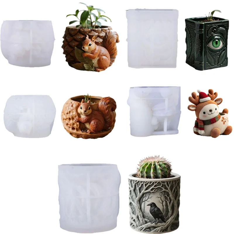 

Silicone Crow Planter Craft Mold Suitable for Resin Jewelry Concrete Cement Crafting and Home Decorating Projects