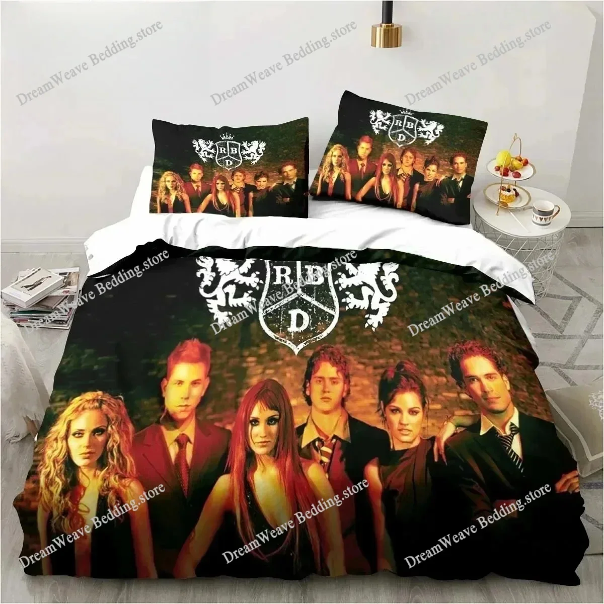 3D Print Music Band RBD Bedding Set Duvet Cover Comforter Bed Set Quilt Cover Pillowcase,King Queen Twin Size Boys Girls Adult96 6