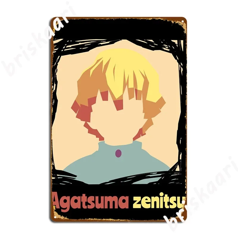 Agatsuma Zenitsu Metal Plaque Poster Club Party Home Poster Personalized Tin Sign Poster