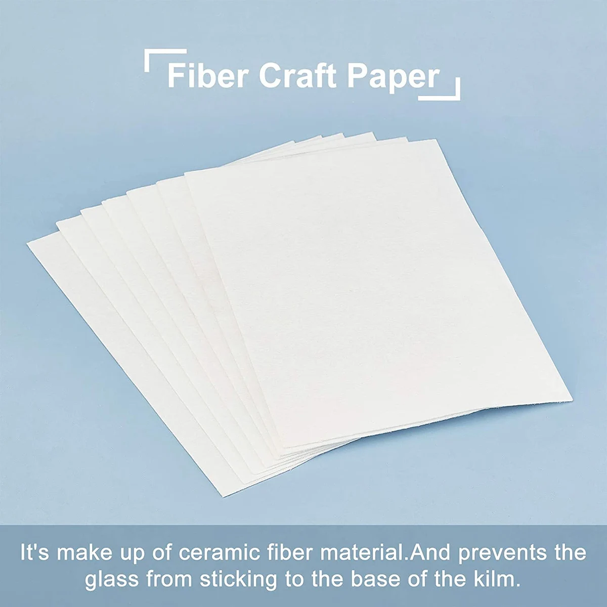 

20Pcs 11.6X8.2 inch Ceramic Fiber Rectangle Paper White Microwave Kiln Paper for DIY Fusing Glass Jewelry