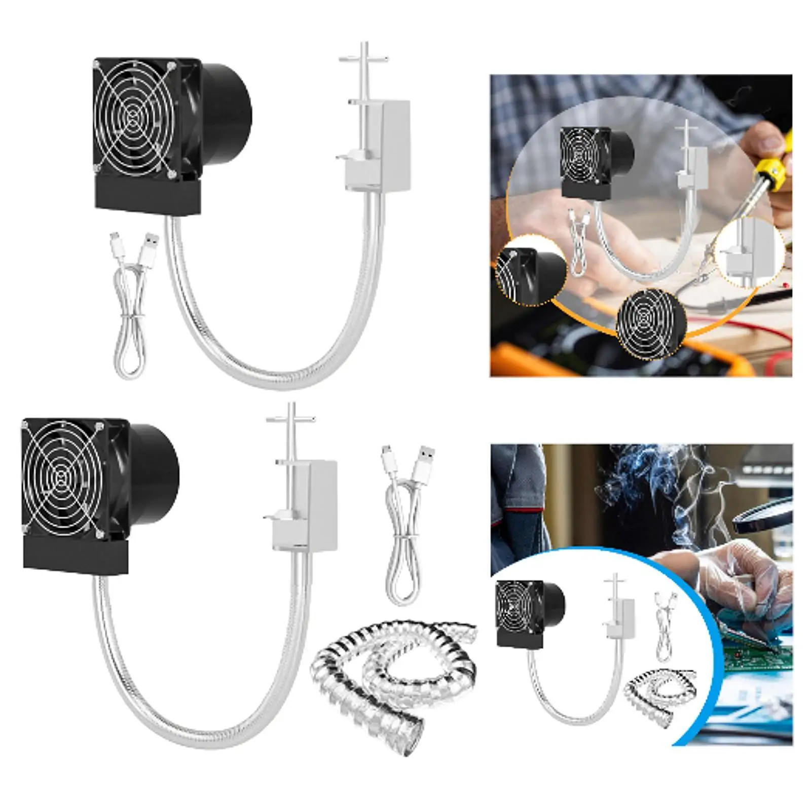 

Soldering Ventilation Fan Soldering Station Solder Fume Extractor Speed Adjustable for Kitchen Household Workshop Bathroom