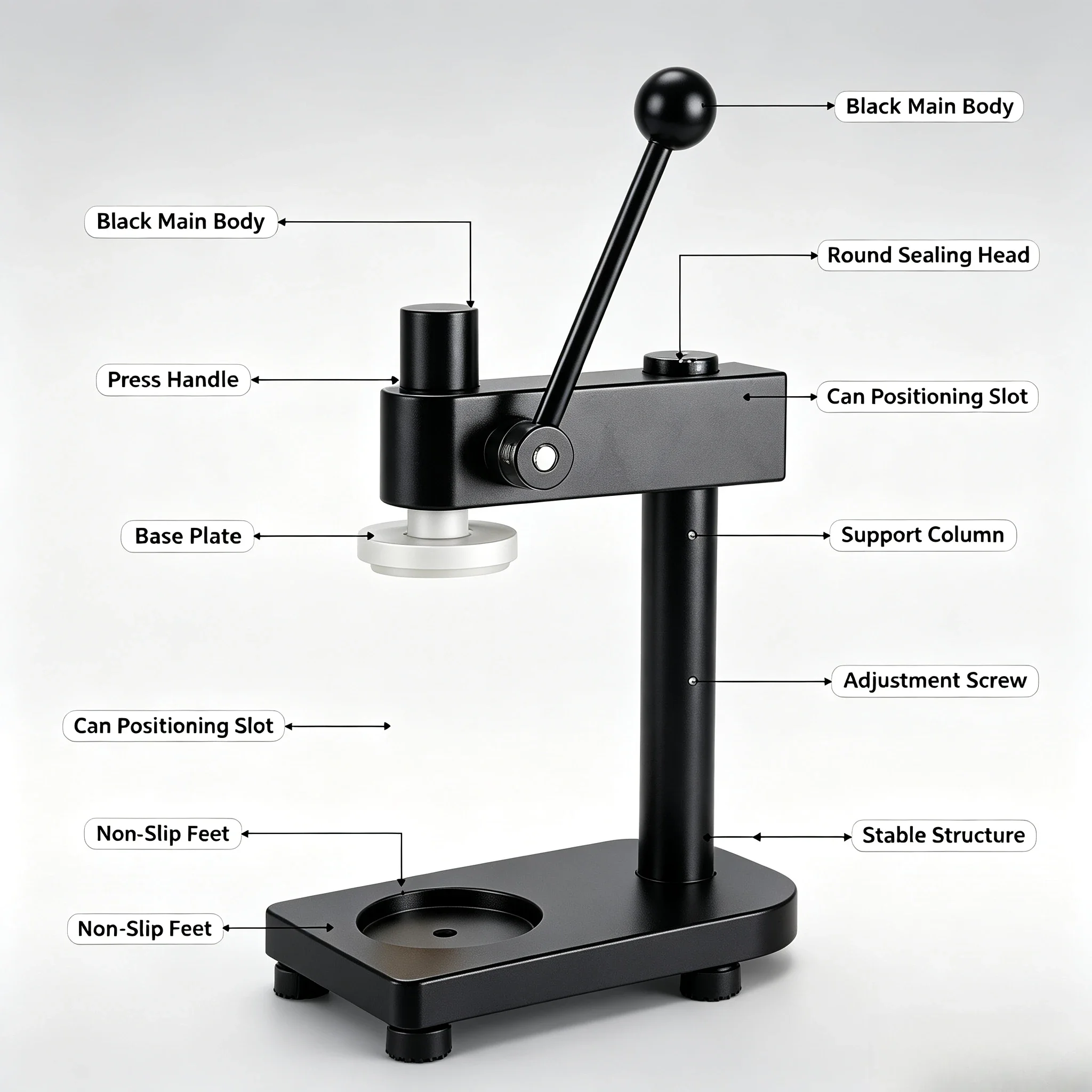 Manual Can Sealing Machine, Commercial Can Capping Sealer for Milk Tea Shop, Street Stall Juice Drink Can Sealing Equipment