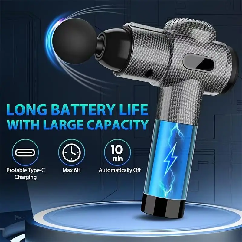 

Massage Gun, Deep Tissue Back Massage for Athletes for Pain Relief, Percussion Massager with 10 Massages Heads &