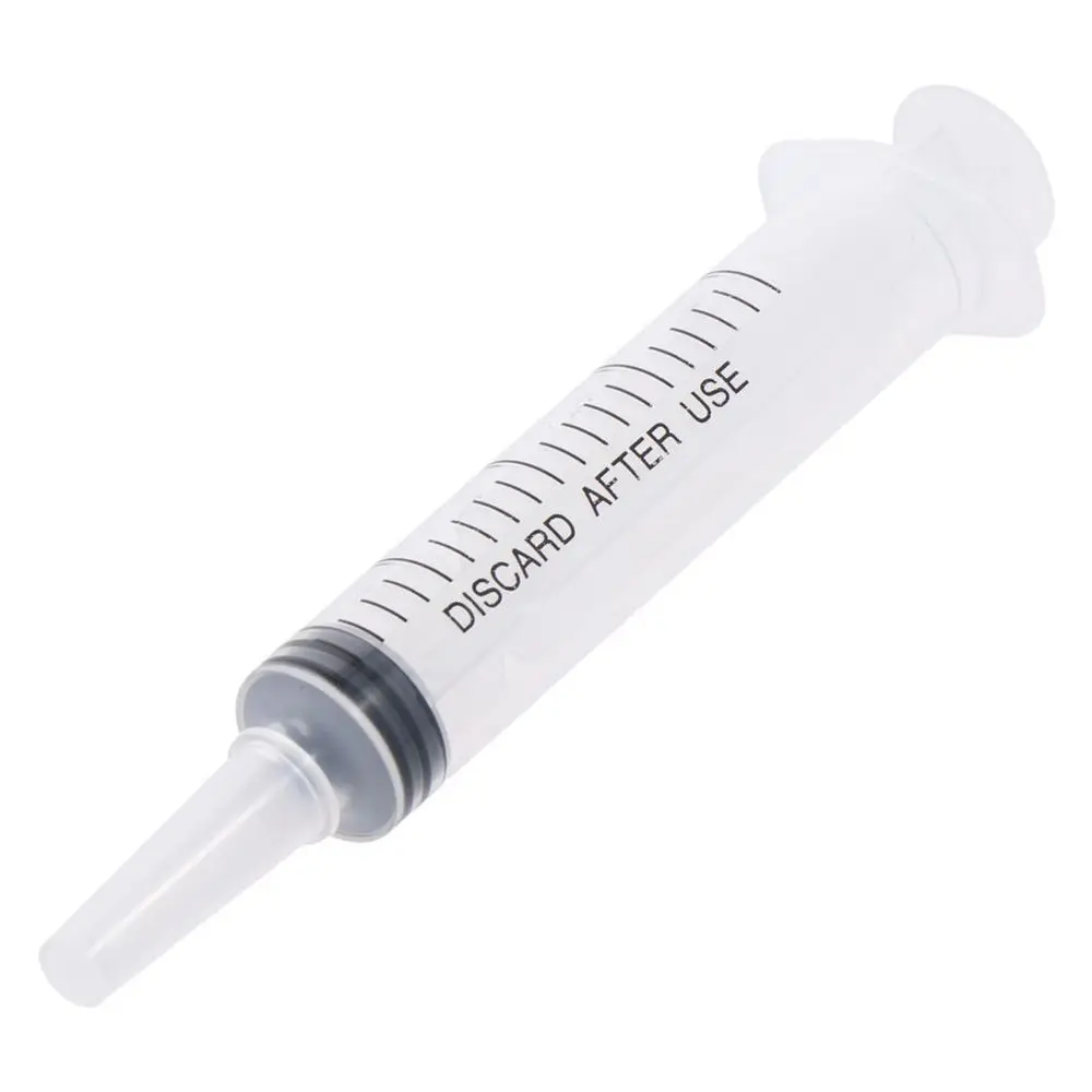 10Pcs No Needle 20ml Syringe Transparent Individual Sealed Liquid Dispensing with Cap Plastic Syringes Art Painting