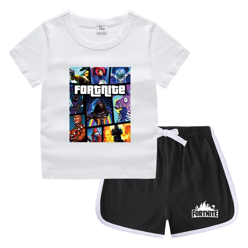 Fortnite لعبة الرماية للأطفال شورت علوي يناسب الصيف والترفيه ملابس رياضية عصرية بأكمام قصيرة قابلة للتنفس شورت علوي هدايا