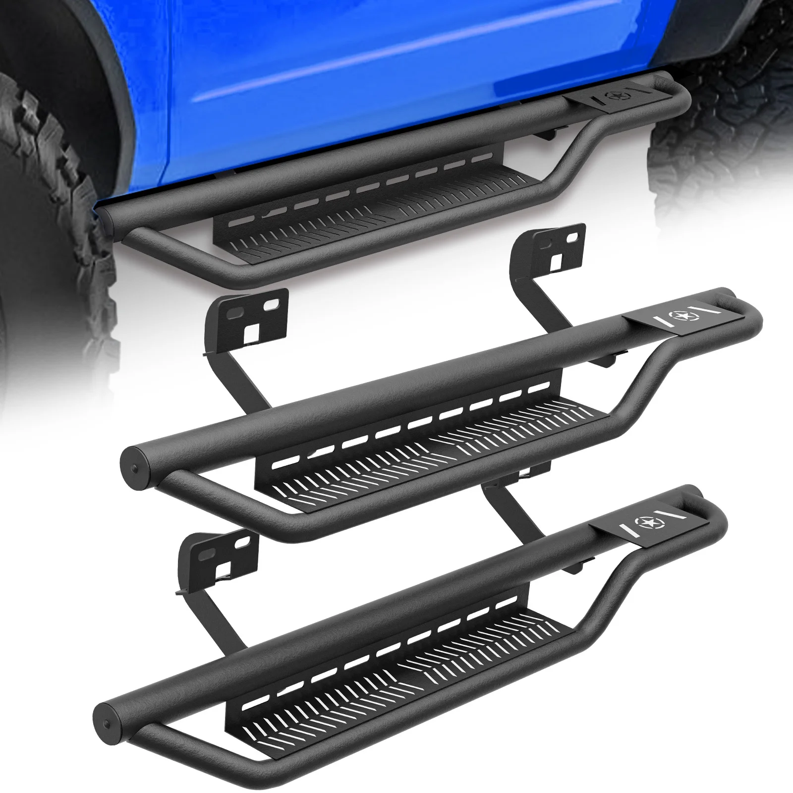 

Подножки с двумя ступенями, усиленные стальные, для Ford F150 Single Cab 2009-2014 (только для 2-дверных моделей)