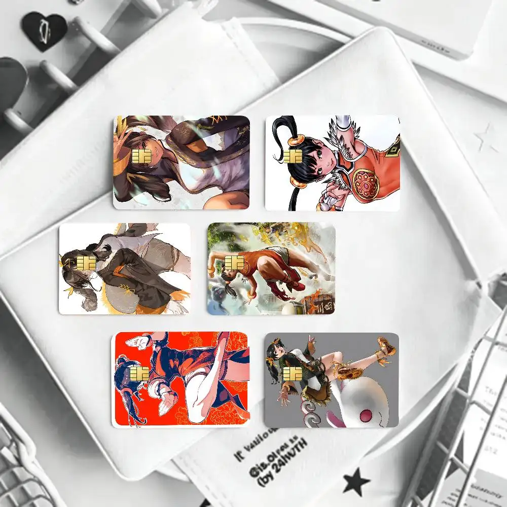 Ling Xiaoyu Animation Iron Fist Art Print Credit Card Skin Waterproof PVC Bank Card Decal