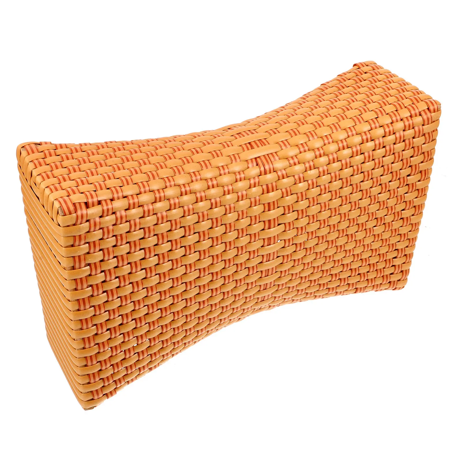 Cervical Pillow Simulated Rattan Woven Breathable Neck Cushion Neck Rest for Home Sauna Room Elderly Sauna Pillow