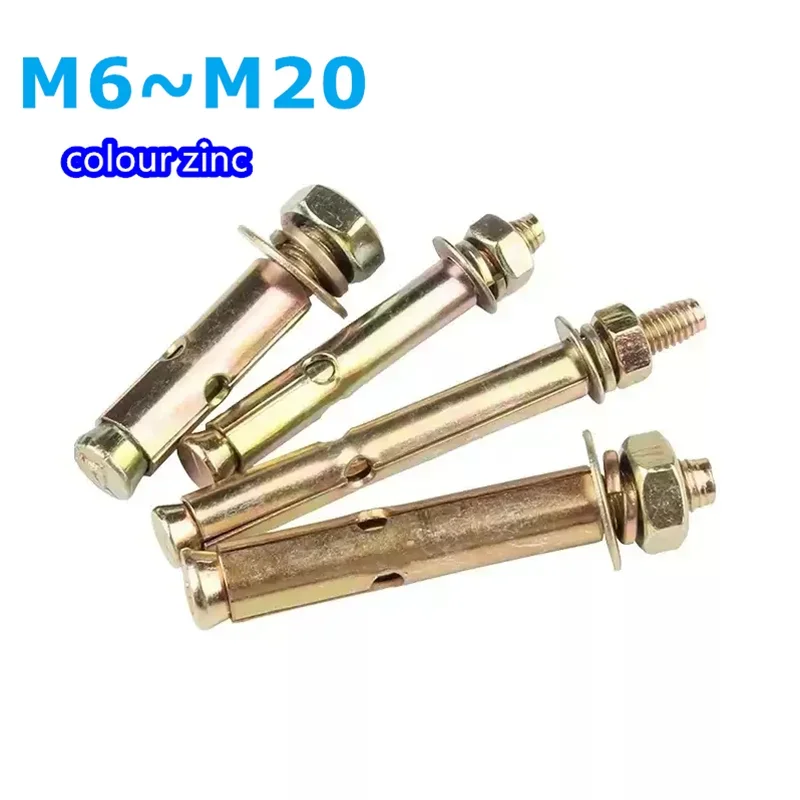 Heavy Duty Expansion Bolt Anchor Colour Zinc Plated Fix Bolts 6 8 10 12 14 16 20 Sleeve Anchor For Concrete