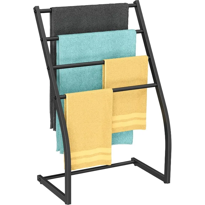 

Вешалки для полотенец, вешалки для полотенец для бассейна на открытом воздухе, 4-х уровневая металлическая подставка для полотенец для ванной комнаты, держатель для одеял-лестницы