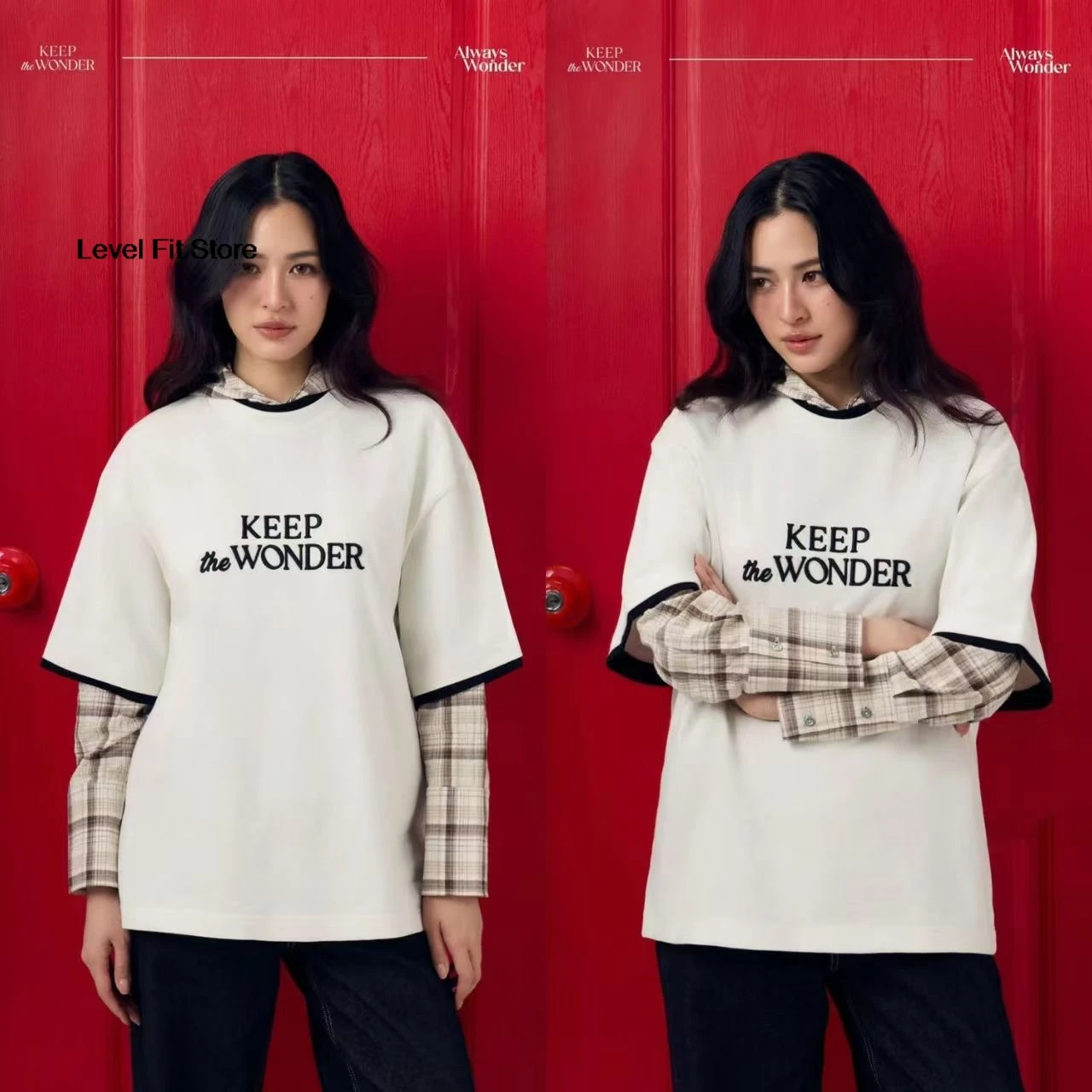 Thai drama Lingorm, Kuan Lingling, KEEP the WONDER, same style short-sleeved T-shirt for men and women, 2026 model